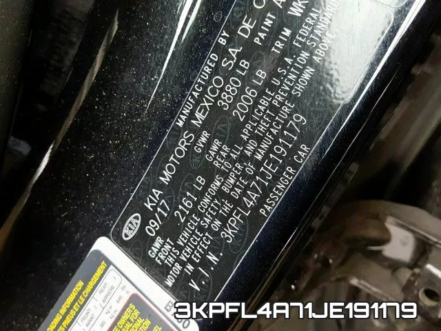 3KPFL4A71JE191179 фото 2