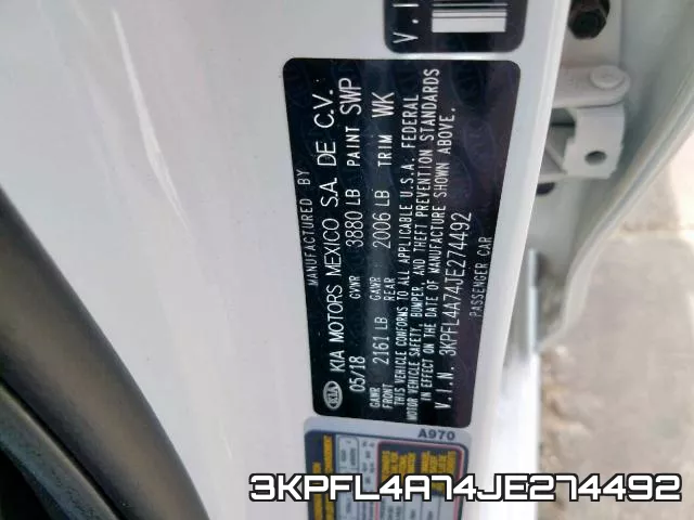 3KPFL4A74JE274492 фото 2