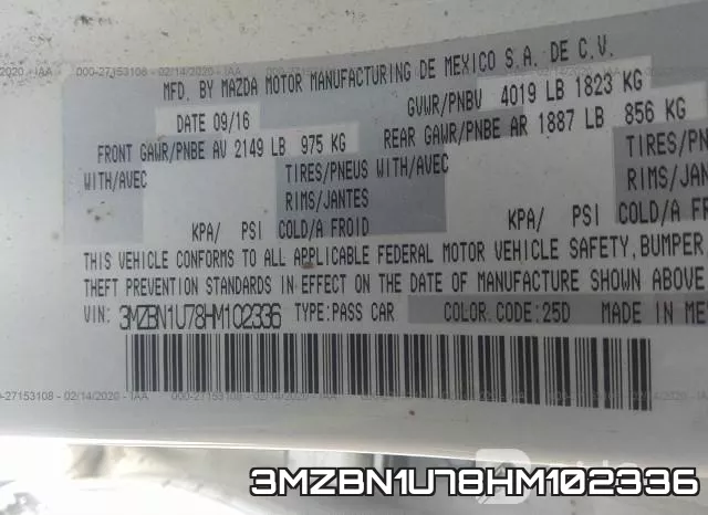 3MZBN1U78HM102336 фото 10