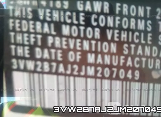 3VW2B7AJ2JM207049 фото 10