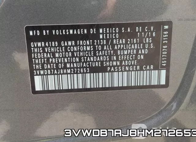 3VWDB7AJ8HM272653 фото 10