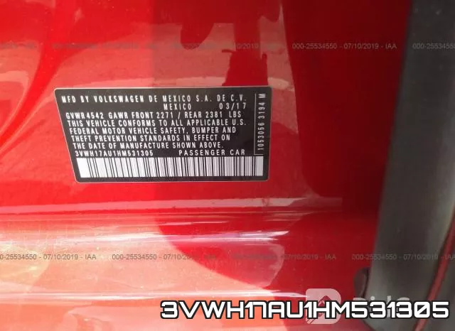 3VWH17AU1HM531305 фото 10