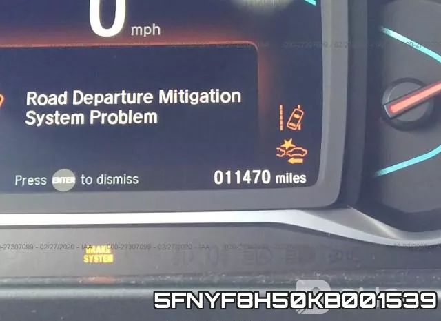 5FNYF8H50KB001539 фото 8