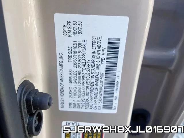 5J6RW2H8XJL016907 фото 2