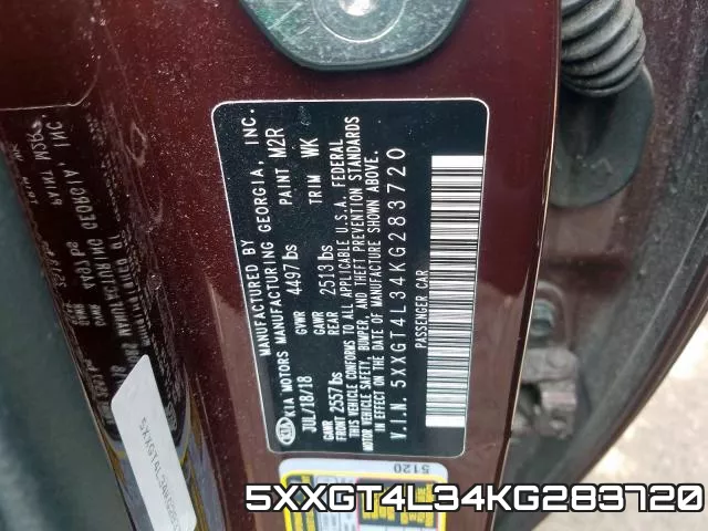5XXGT4L34KG283720 фото 2
