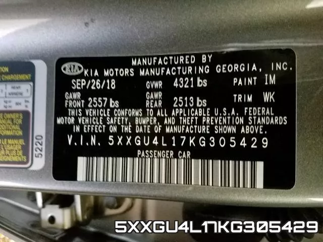 5XXGU4L17KG305429 фото 2