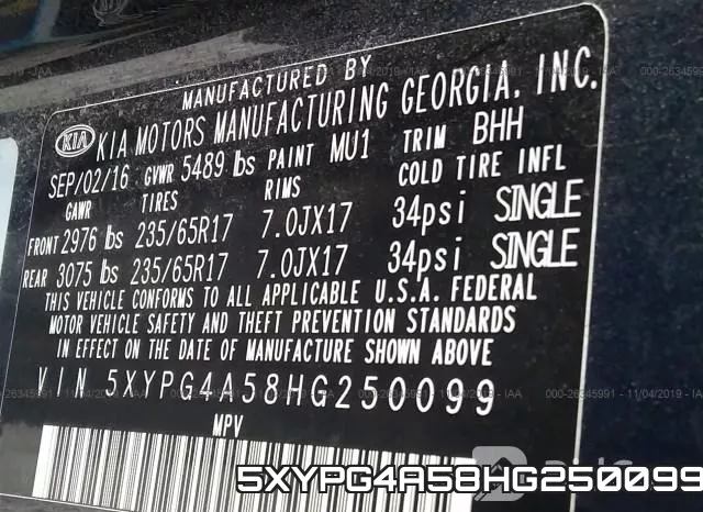 5XYPG4A58HG250099 фото 10