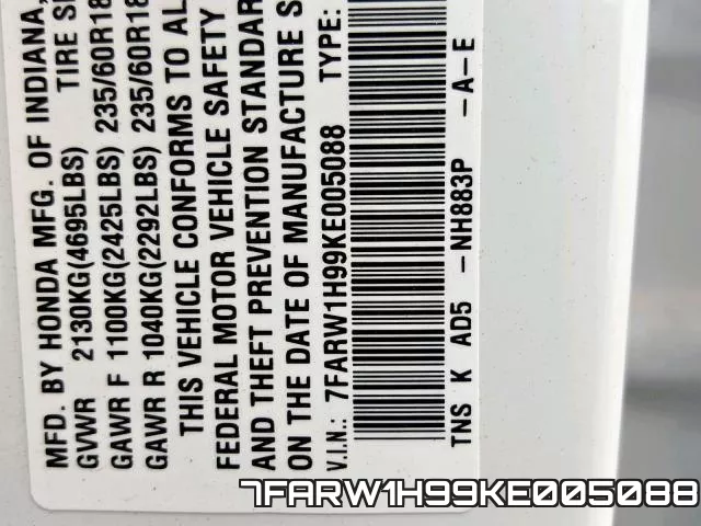 7FARW1H99KE005088 фото 2