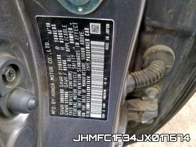 JHMFC1F34JX017674 фото 2