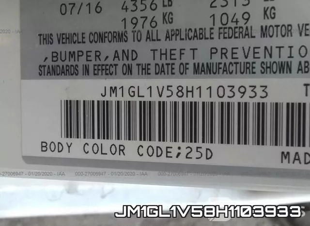 JM1GL1V58H1103933 фото 10