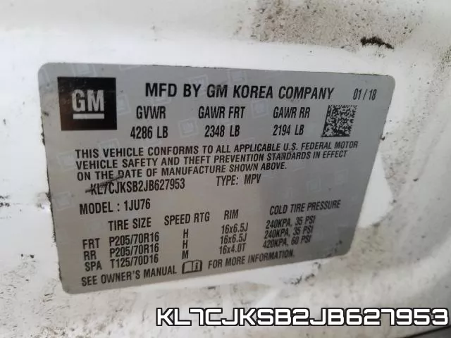 KL7CJKSB2JB627953 фото 2