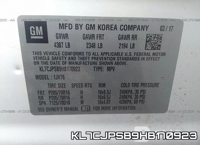 KL7CJPSB9HB170923 фото 10