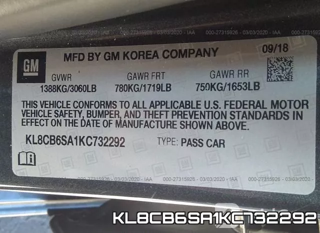 KL8CB6SA1KC732292 фото 10