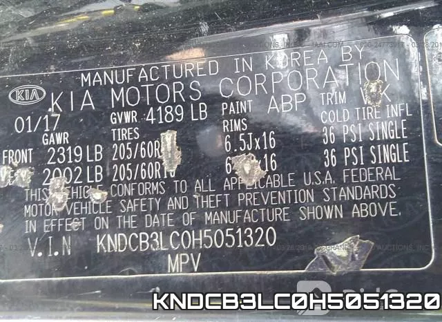KNDCB3LC0H5051320 фото 10