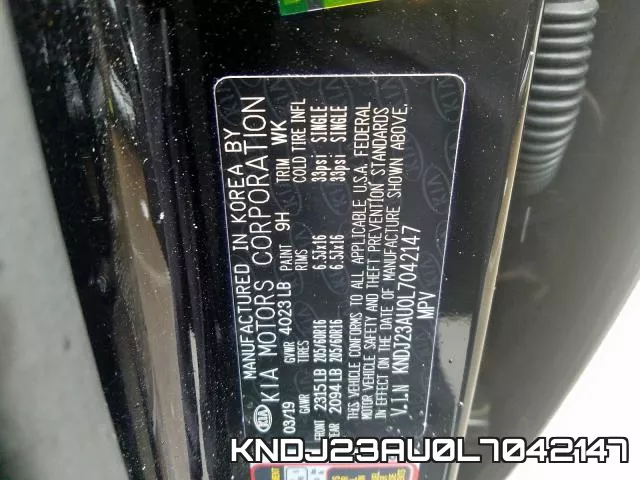 KNDJ23AU0L7042147 фото 2