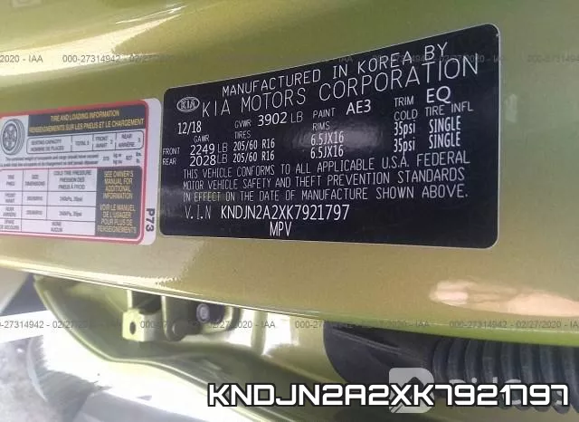 KNDJN2A2XK7921797 фото 10