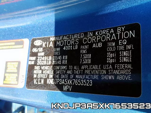 KNDJP3A5XK7653523 фото 2