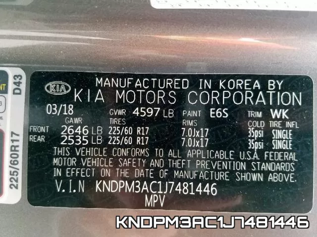 KNDPM3AC1J7481446 фото 2