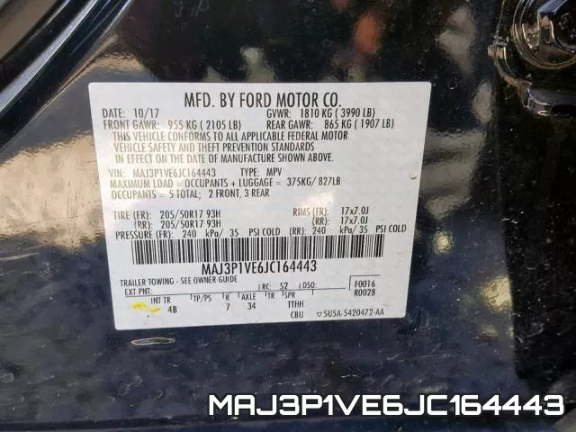 MAJ3P1VE6JC164443 фото 2