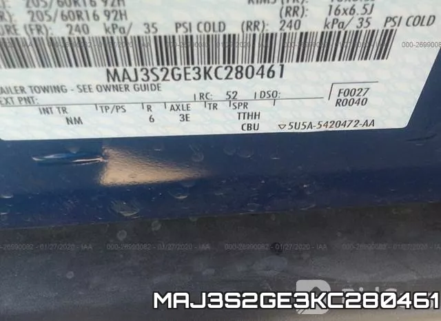 MAJ3S2GE3KC280461 фото 10