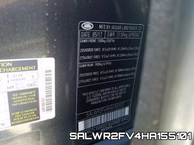 SALWR2FV4HA155101 фото 2