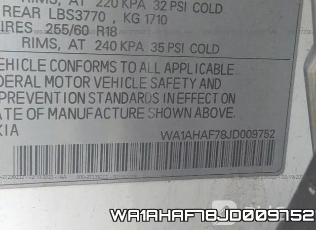 WA1AHAF78JD009752 фото 10
