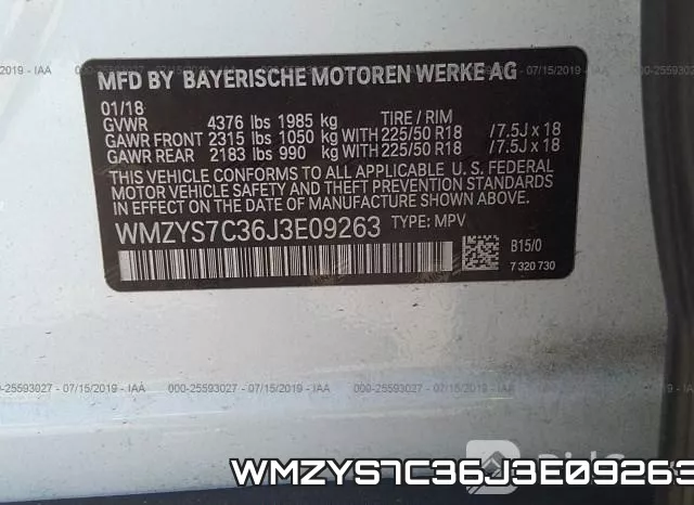 WMZYS7C36J3E09263 фото 10