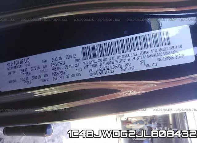 1C4BJWDG2JL808432 фото 10
