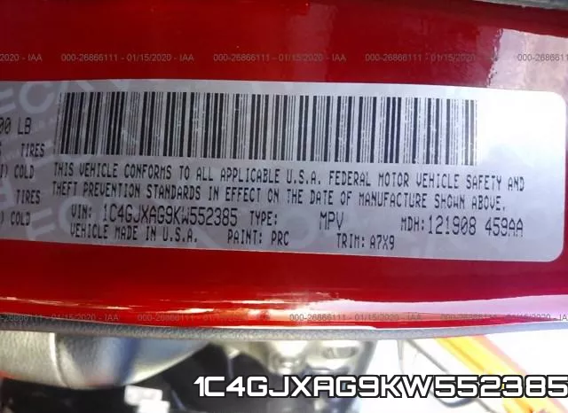 1C4GJXAG9KW552385 фото 10