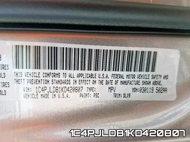 1C4PJLDB1KD420807 фото 2