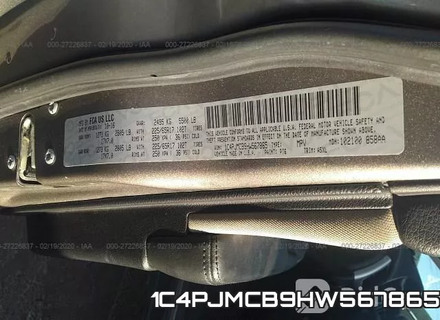 1C4PJMCB9HW567865 фото 10
