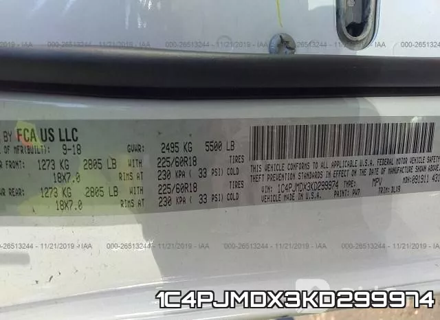 1C4PJMDX3KD299974 фото 10