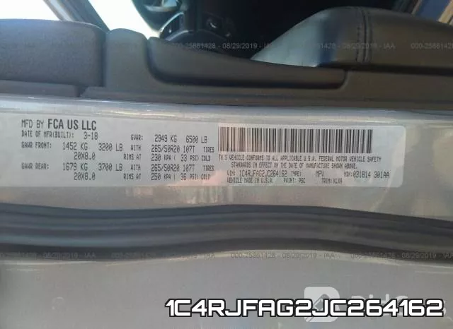 1C4RJFAG2JC264162 фото 10