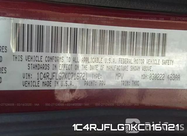 1C4RJFLG7KC716721 фото 10