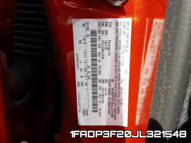 1FADP3F20JL321548 фото 2