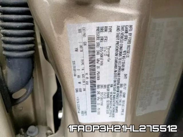 1FADP3H21HL275512 фото 2