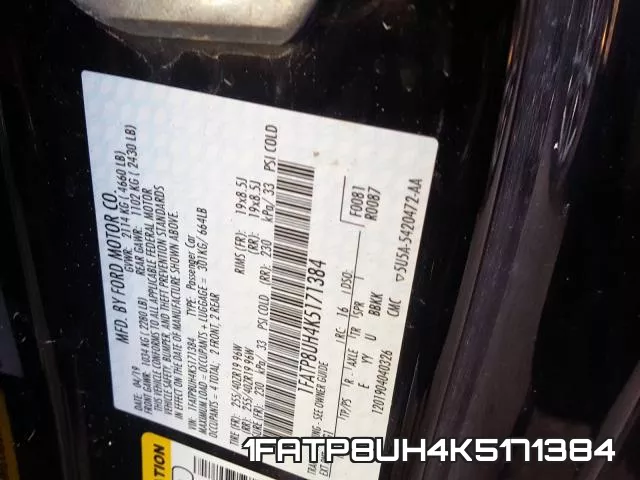1FATP8UH4K5171384 фото 2