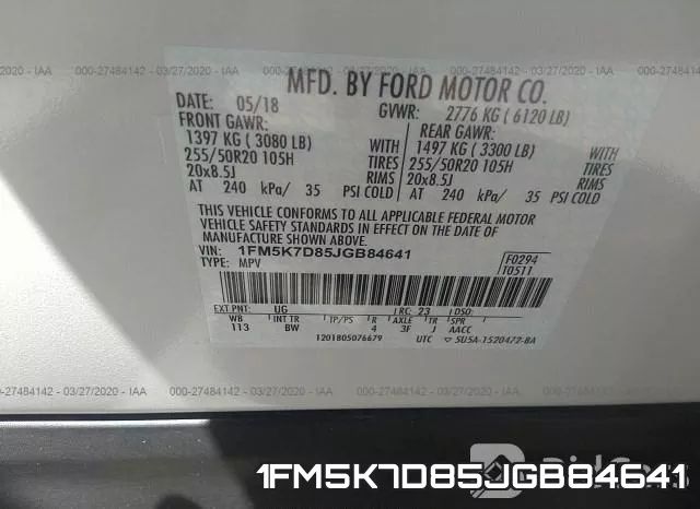 1FM5K7D85JGB84641 фото 10