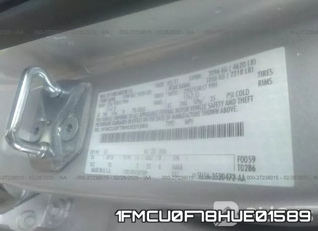 1FMCU0F78HUE01589 фото 10