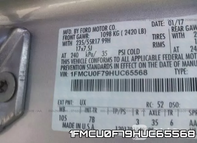 1FMCU0F79HUC65568 фото 10