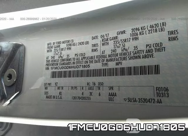 1FMCU0GD6HUD71805 фото 10