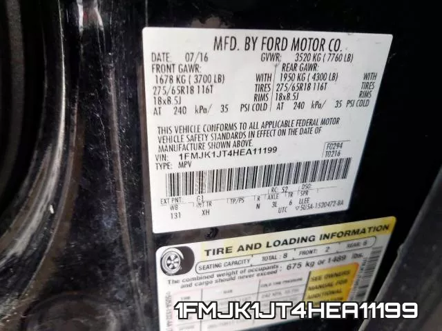 1FMJK1JT4HEA11199 фото 2