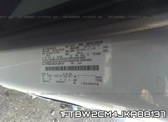 1FTBW2CM4JKA88137 фото 10