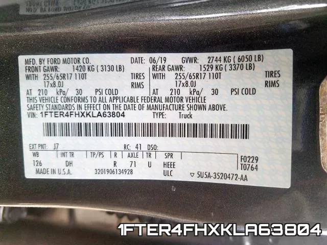 1FTER4FHXKLA63804 фото 2