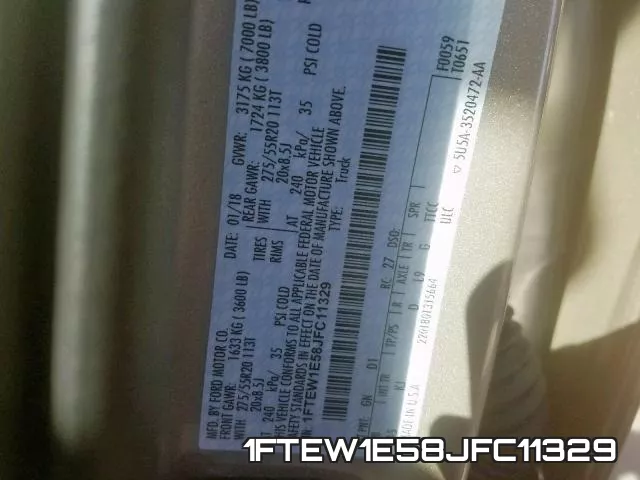1FTEW1E58JFC11329 фото 2