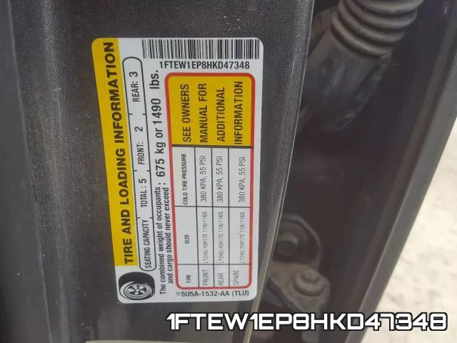 1FTEW1EP8HKD47348 фото 2