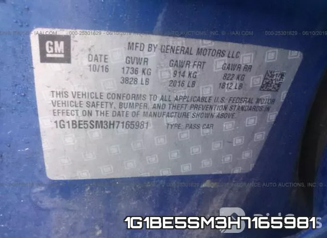 1G1BE5SM3H7165981 фото 10
