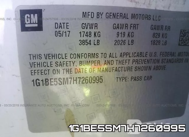1G1BE5SM7H7260995 фото 10