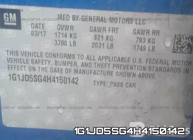 1G1JD5SG4H4150142 фото 10