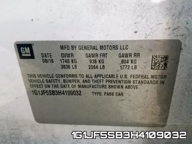 1G1JF5SB3H4109032 фото 2